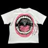 Labbra Chic Denti Dorati Vintage T-shirt Rock Goth Casual Estiva Manica Corta High Street Oversize T-shirt Harajuku Stampa Grafica