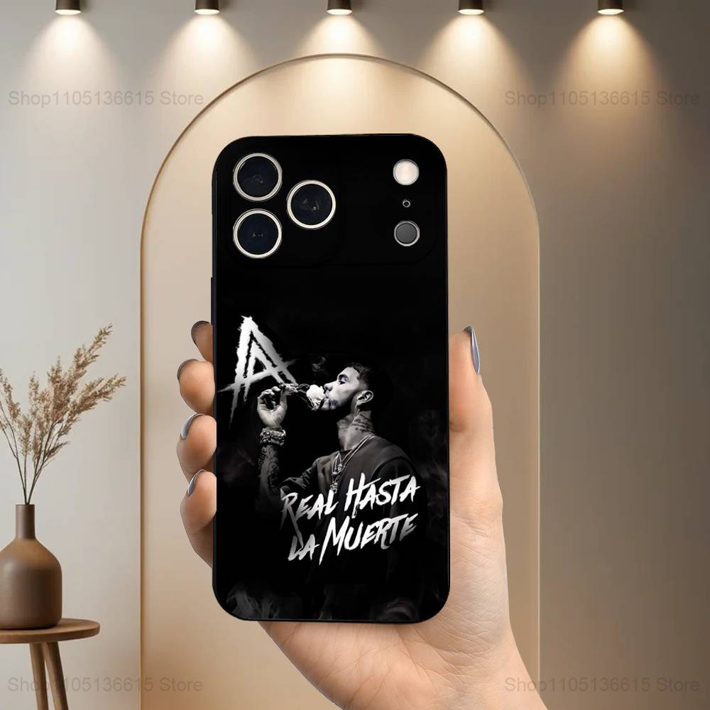

Rapper A-Anuel A-AA Cool Phone Case For iPhone 6,17,16,15,14,13,12,11 Plus,Pro Max,XS,X,XR,SE,Mini,8,7,Soft Silicone Black Cover iPhone17Pro