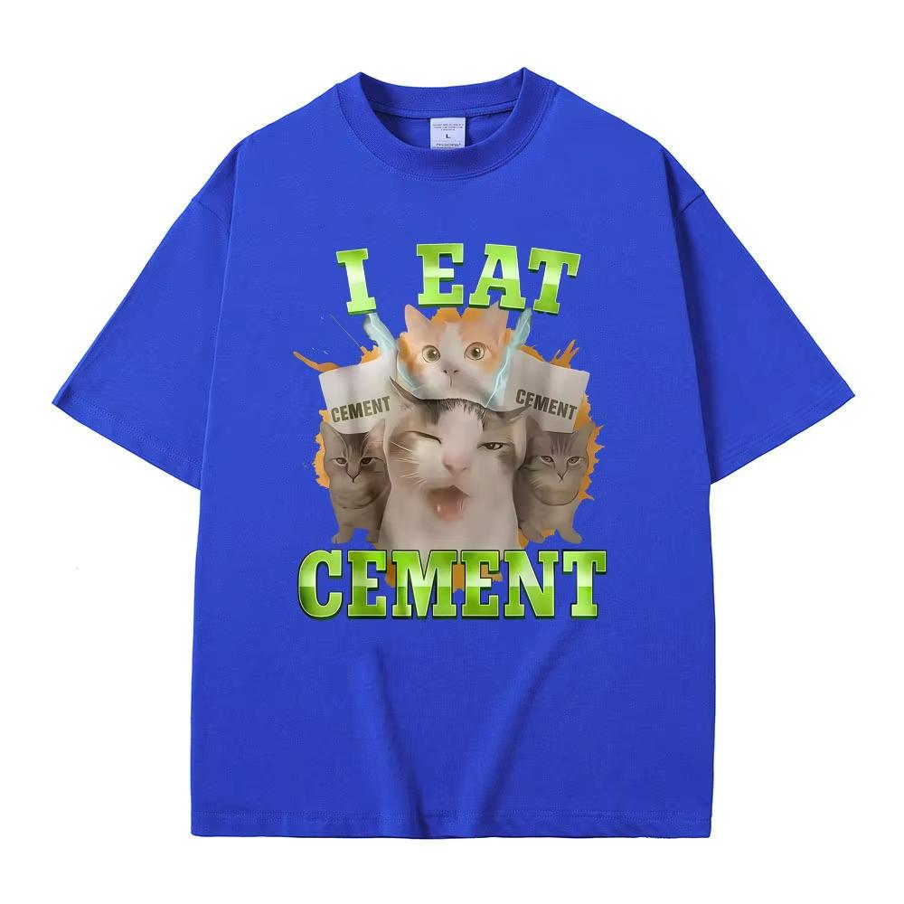 I Eat CeUnisext Funny Cat Meme Tshirt Stupid Ugly Cats Printed Tshirts Unisex Women Casual Vintage Oversized Short Sleeve T Shirts