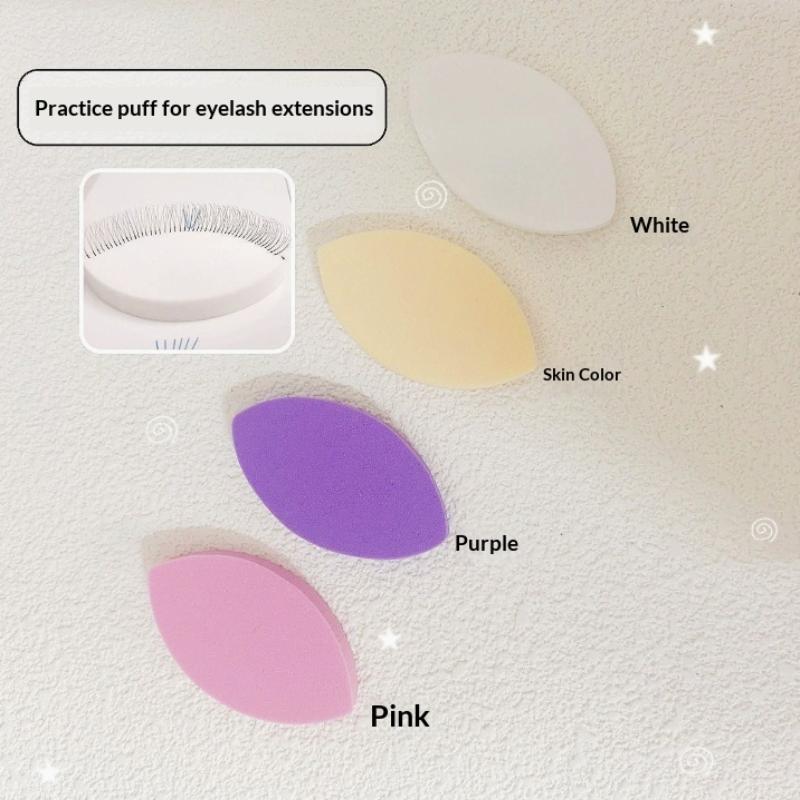 20/50Pcs Soft Sponge False Eyelash Pads Colorful Reusable Makeup Puffs Lash Map Chart Wispy Lashes For Beginner Training