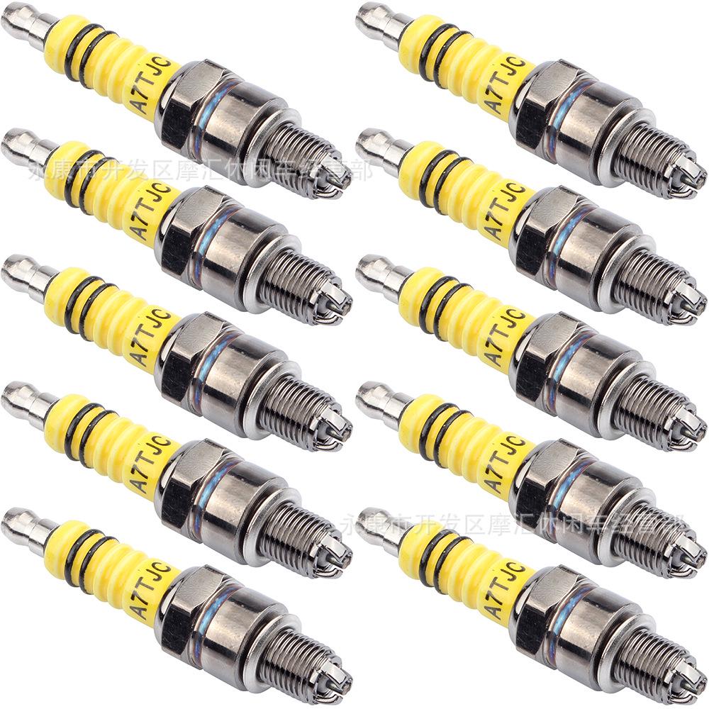 

GY6 50-150CC Yellow Spark Plug for Off-Road Motorcycles, ATVs, Beach Skateboards, Scooters Motorcycle Spark Plug