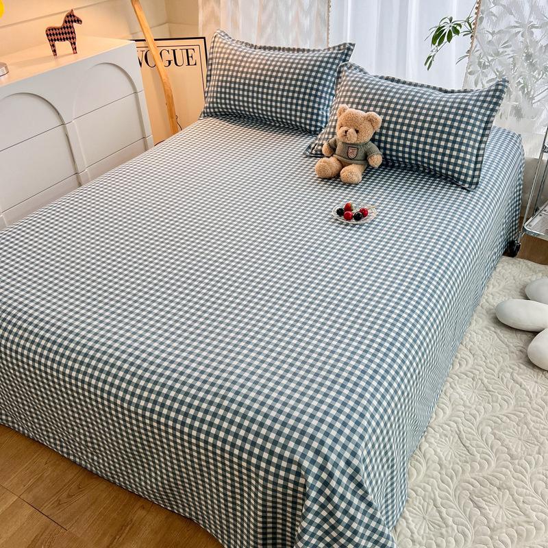 Flat Sheet Floral Style Bedsheet Skin-friendly Bed Linen Simple Student Bed Fitted Sheet Mattress Pad Bedcover