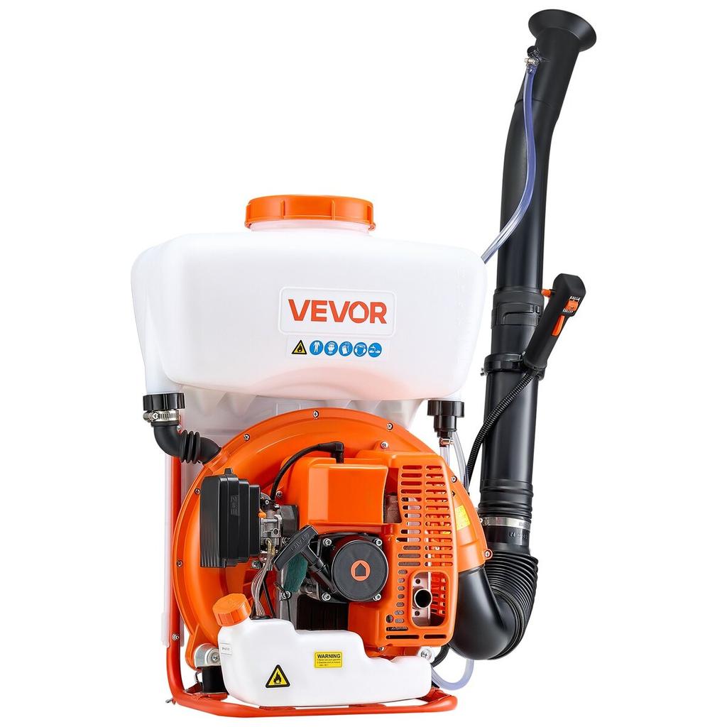 Backpack Fogger Sprayer, 63CC 3HP Engine, Gas Powered Fogger Sprayer with 16L Tank, Powder and Liquid Mister Duster System for Effective Fleas Ticks