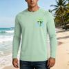Herren 50+ Langarm Hawaii-T-Shirt mit Stoff, Atmungsaktiv, Lockerer Schnitt, für Sommerliche Outdoor-Freizeitaktivitäten