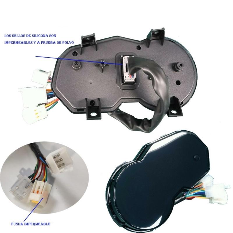 Waterproof Motorcycle Dashboard Odometer Speed Cluster Tachometer with Large LCD Digital Screen for ltalika 150sz 170z