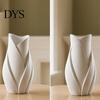 Einzigartige Bionische Blattform Kunstvase, 3D Gedruckte Matte Verdrehte Florale Moderne Skulptur Minimalistischer Stil Regal Dekorative Blume