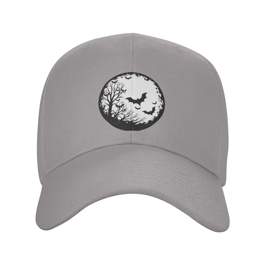 Personalized Halloween Spooky Bat Moon Baseball Cap Sun Protection Unisex WoUnisexs Adjustable Dad Hat Autumn Snapback Caps