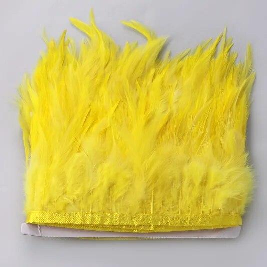 1 Meter 10-15Cm Sadel Fasanfjäder Trim Hantverksband Tofs För Hantverk Sybehör Festdräkt Plymer Dekoration