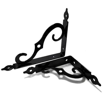 2Pcs Floating Shelf Brackets Iron Furniture Support Hardware Corner Brace  Wall Mounted