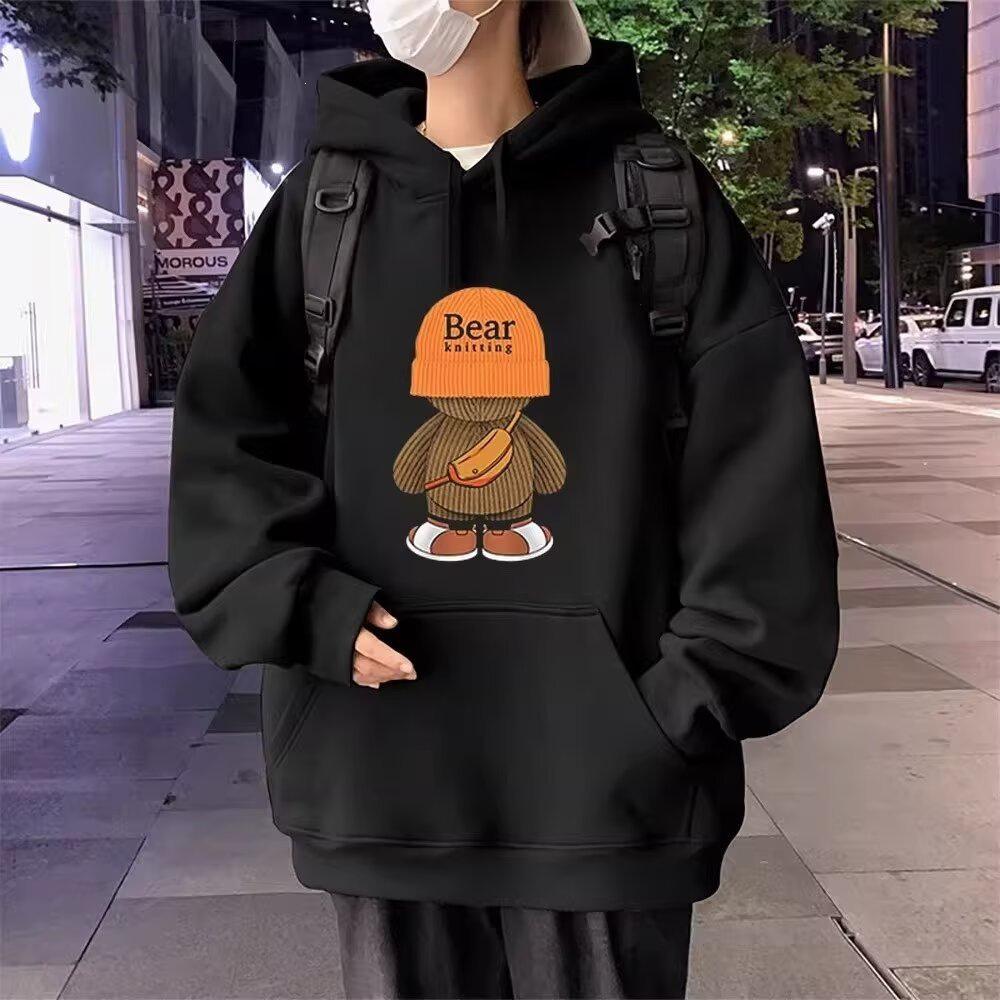 Unisex Hooded Sweatshirt, Spring & Autumn Fashion, Trendy American Brand, High Street, Loose Fit, Casual & Versatile for Couples.