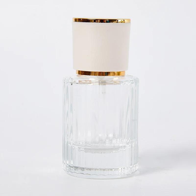 

30 мл 50 мл Роскошный стеклянный флакон-спрей для духов Портативный прозрачный косметический спиртовой атомайзер Флаконы большой емкости Пустые флаконы Многоразовые