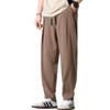 Summer Thin Pants Men's Trendy Brand Loose Large Size Ice Silk Casual Pants Drop Straight Pants
