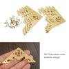 10pcs Hollow Antique Decorative Box Corner Retro 5.5cm Corner Protector Brass Metal Corner Protector Furniture Hardware