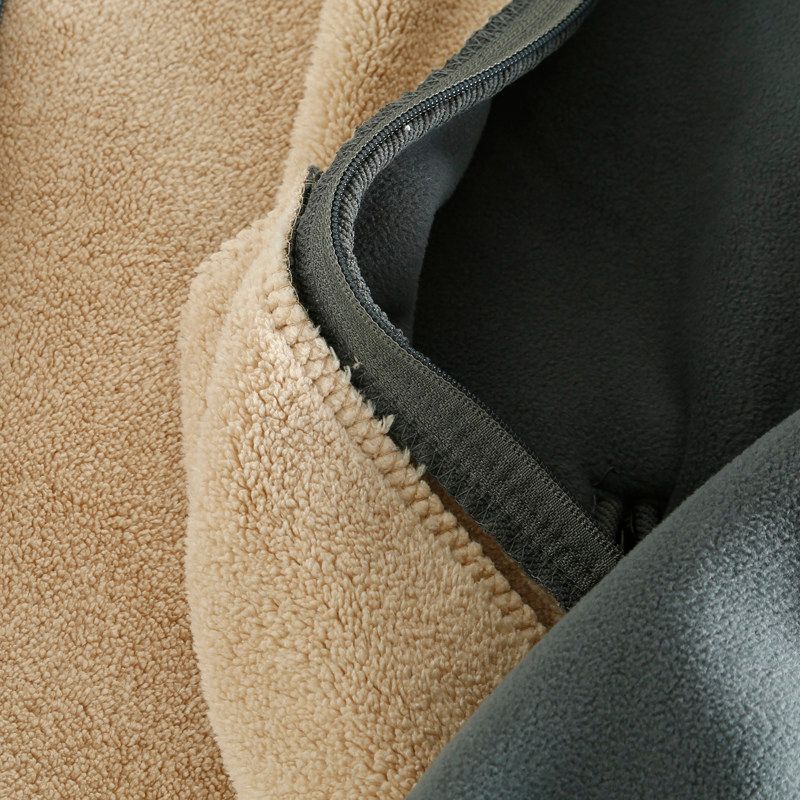 Japanese Quality~ Winter Thickened Warm Men's Mid-Length Fleece Jacket Zip-Up Cardigan Top
