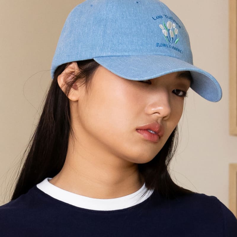 

LOOPLOOP Vintage Tulip Ball Cap (Denim) Free