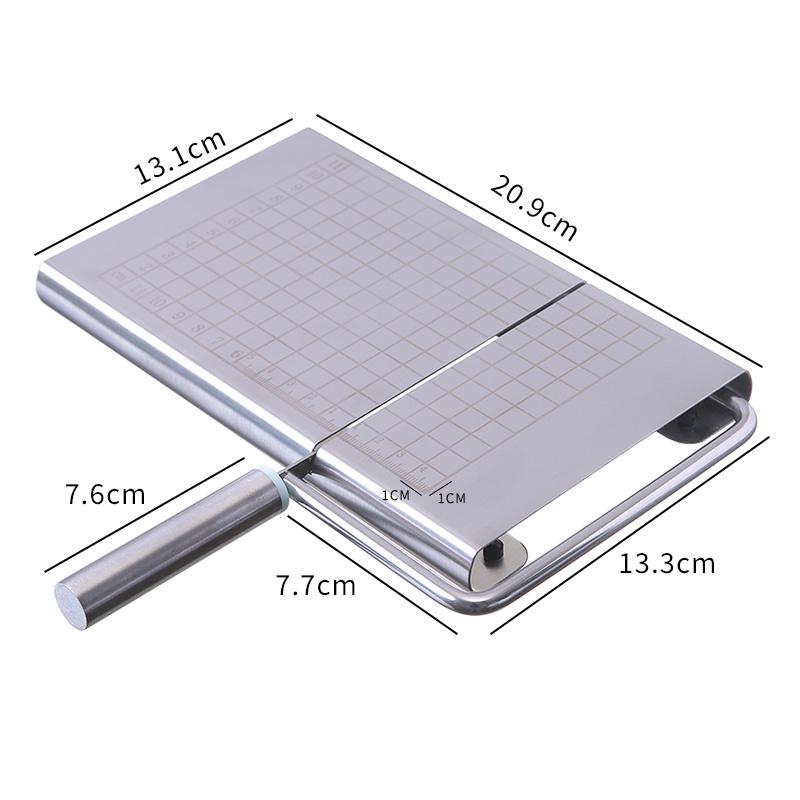 Stainless Steel Cheese & Butter Slicer with Scale & Dicing Tool Stainless Steel Cutter with Scale