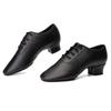 Chłopięce Męskie Chłopięce Międzynarodowe Standardowe Buty do Tańca Balowego Konkursowe Latin Tango Walc Jazz Nowoczesne Buty do Tańca Obcas 3.5CM