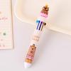 Multicolor 10-in-1 Ballpoint Pen Cute Capybara Ballpoint Pen Push-Type Writing Pen