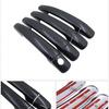 Black Carbon Fiber Door Handle Cover for Citroen C4 Pallas Triomphe Quatre 2004~2010 Car Accessories Stickers Trim Set Chrome