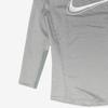 Nike Logo Print Round Neck Long Sleeve T-Shirt Kids Tops Gray DV8114-091