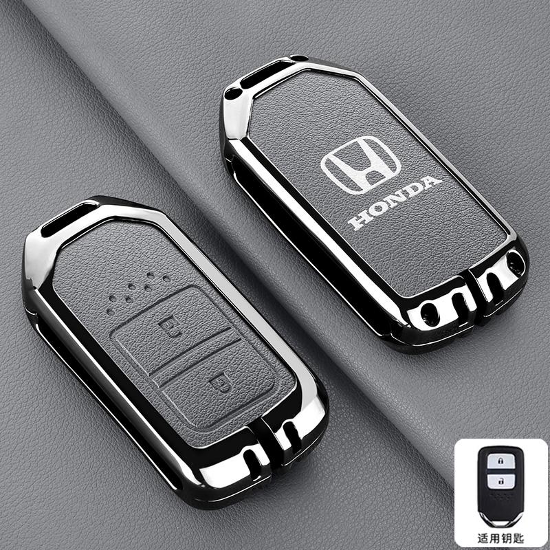 

2025 Leather Car Remote Key Case Fob Cover For Honda CRV CR-V Fit Civic Accord HR-V HRV City Odyssey XR-V Keychain Accessories