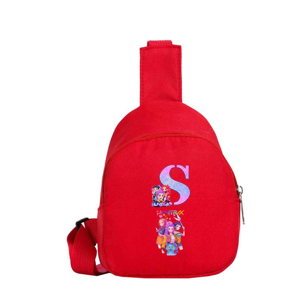 Anime Cartoon K-Pop Demon Hunters Printed Kawaii Chest Pack for Boy Girl Shoulder Bag Student Portable Crossbody Pouch Christmas Wallet Pursek Gift
