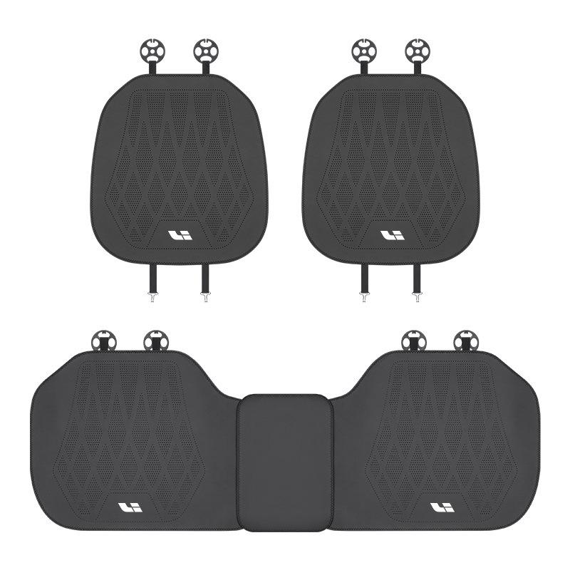 Ideal L6-L9/M8 Car Seat Cushion Set: Leather Perforated Front & Rear Covers, 3-Piece