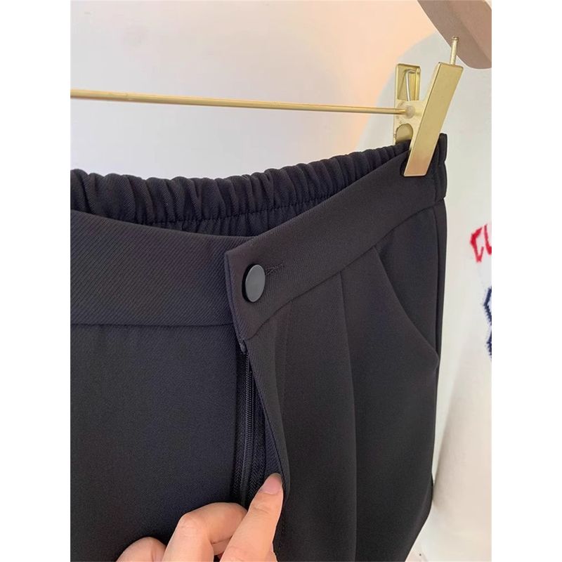 Pear-Shaped Body Summer Thin High-Waisted Suit Shorts for Women Plus Size Slimming Hip-Covering Casual A-Line Wide-Leg Pants