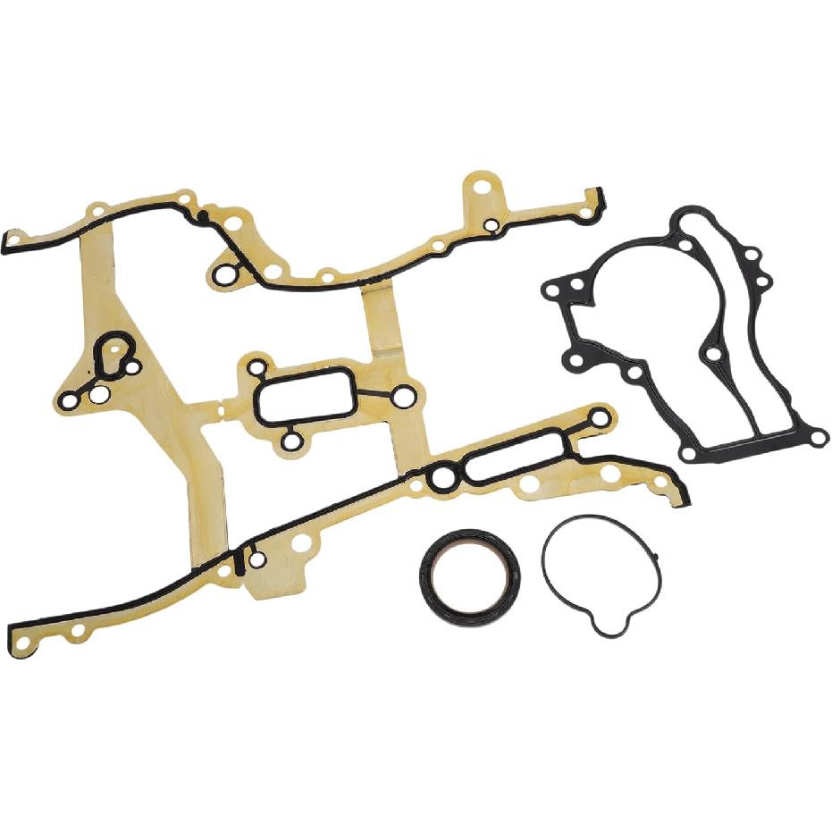 Engine Timing Cover Gasket Set TCS46156 for Chevrolet Cruze 2011-2015 Chain Case Cover Gasket Long-lasting Sealing Rubber,Metal 1 Set Yellow,Black