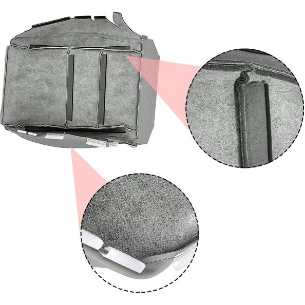 Seat Cover Grey Driver Bottom Replacement for 2007-2012