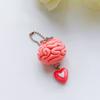 Exquisite Simulation Brain Keychain Halloween Pendant for Bags and Car Keys Stylish Handbag Ornament Gothic Holiday Gift