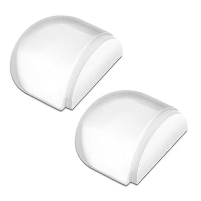 Butées de porte au sol, 2 pièces transparentes auto-adhésives, butoirs de porte au sol pour protéger les portes et les murs des dommages
