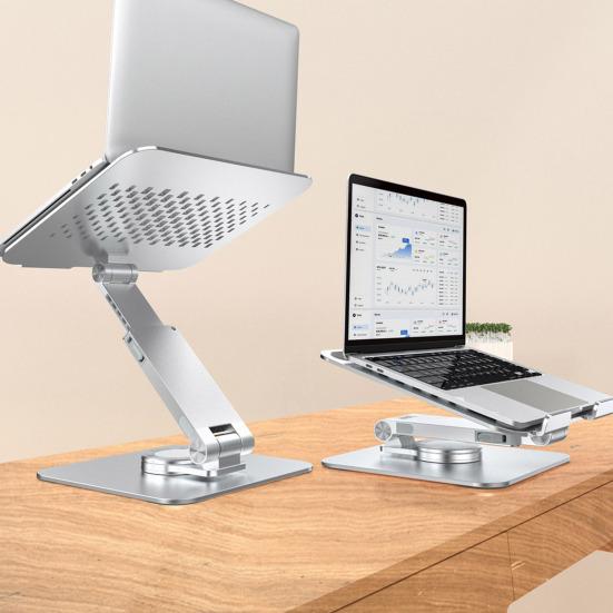 Multifunctional Lifting Laptop Stand 360-degree Rotatable Aluminum Alloy Bracket for Notebook Phone