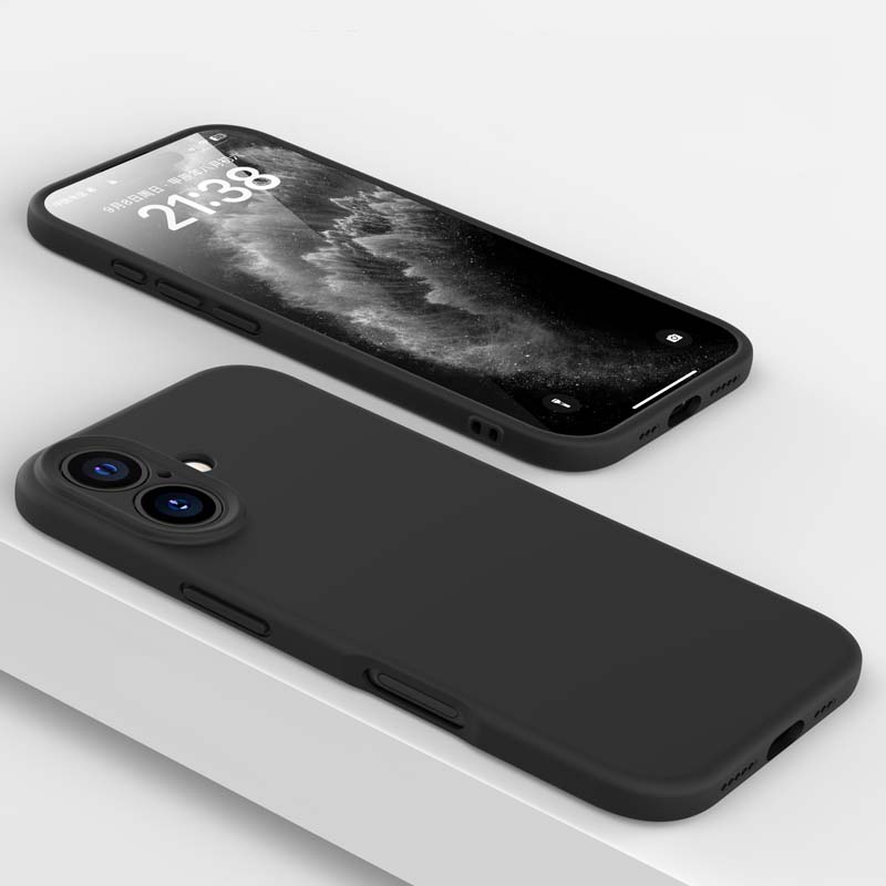 Luxury Liquid Silicone Shockproof Soft Phone Case For iPhone 16 15 14 13 Pro Max 16Pro 15Pro 14Pro 16 Plus Lens Protective Cover