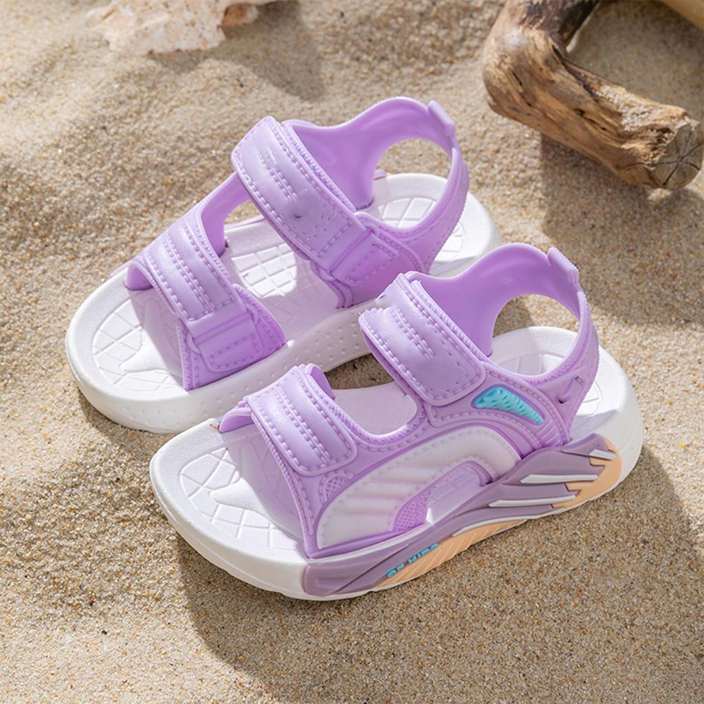 Kids Non Slip Soft Sole Adjustable Hook and Loop Beach Sandals Breathable Lightweight Outdoor Summer Shoes for Boys and Girls