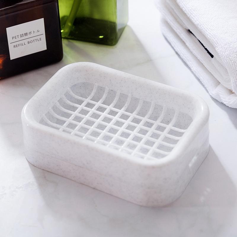 Nordic - Style Double - Layer Draining Soap Dish, Food - Grade PP Bathroom Soap Holder (Multi - Color) Bathroom Accessories