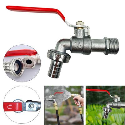 1/2inch Garden Irrigation Brass Faucet Water Tap Single Outlet Valve Replacement Antifreeze Outdoor Balcony Accessories