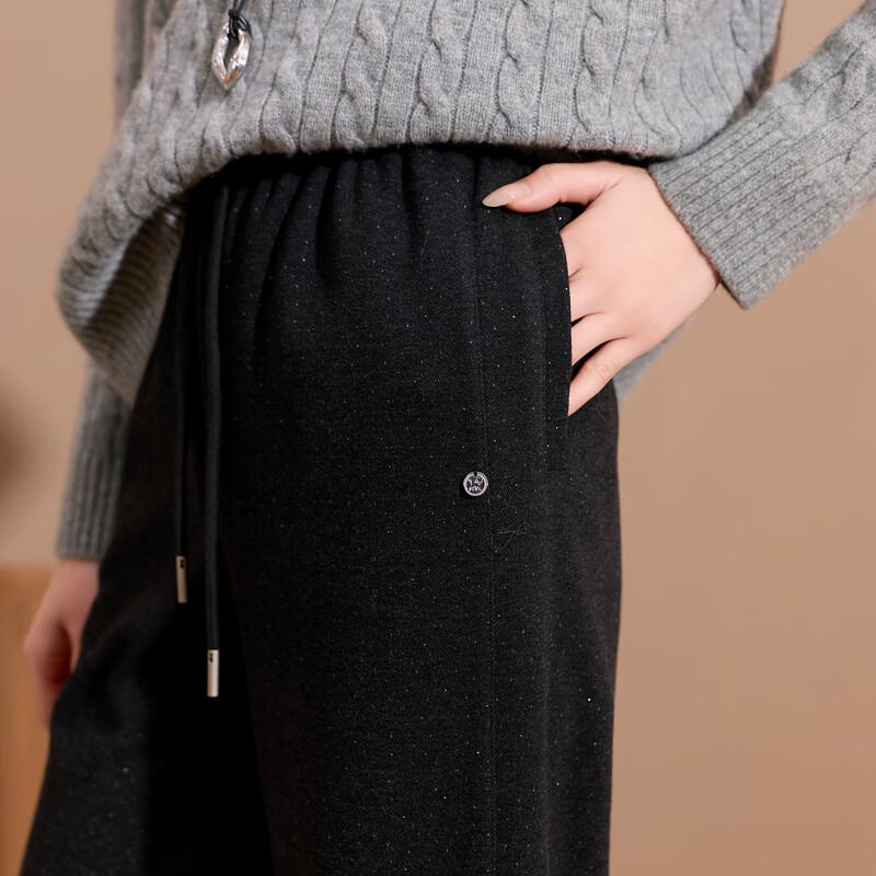 

Women s Draped Wide-Leg High-Waist Casual Pants M