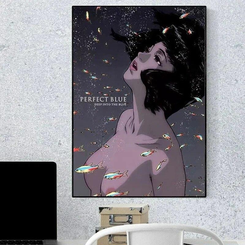 

Аниме идеальные синие постеры, эстетические манга, комиксы, фильм, декоративная живопись, настенные художественные принты, кавайный декор комнаты, домашний холст, постер 21cm×30cm NoFrame