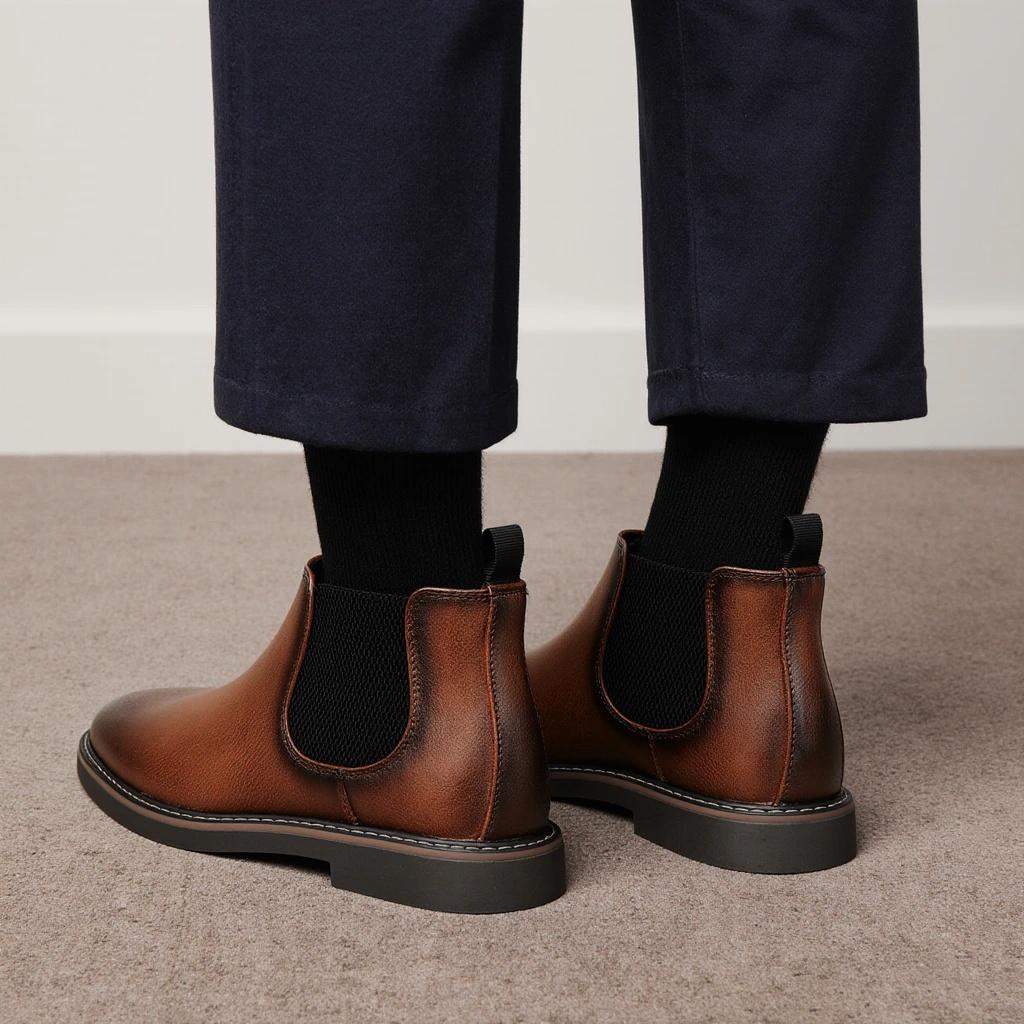 Boots Men Brand Comfortable 2026 Fashion Boots Leather