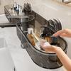No-Drill Storage Rack for Sink Mirror Area, Sink Organizer,  Mirror-Front Shelf, Non-Water Accumulation Suction Cup Style Sink Organizer