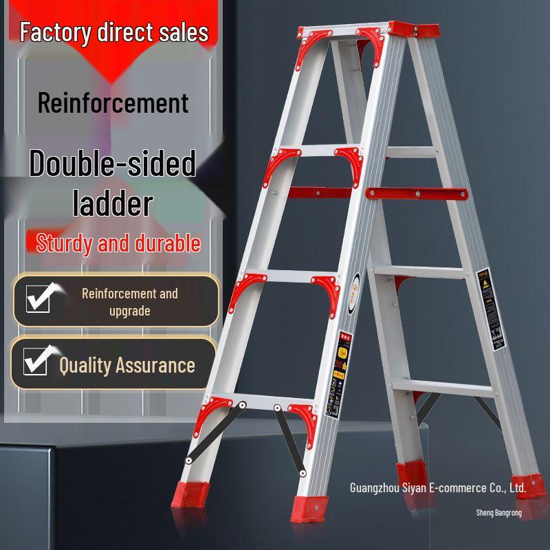 Multi-Functional Aluminum Herringbone Ladder: Non-Slip, Thickened Design for Indoor & Outdoor Use