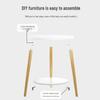Compact Movable Side Table for Bedroom or Living Room with Storage Rack