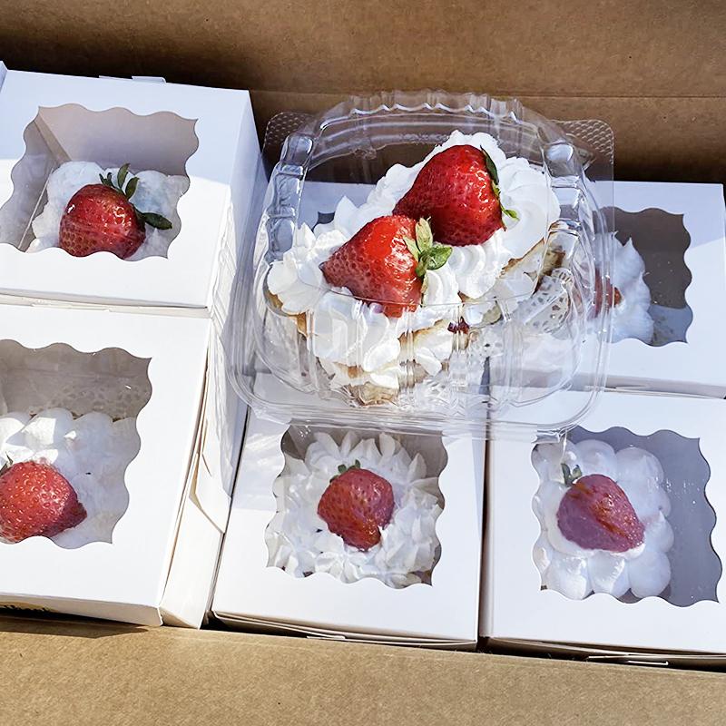 15/30Pcs 4inch Cake Bakery Boxes Dessert Pastry Packaging Candy Cookie Gift Paper Box Wedding Birthday Party Christmas Supplies