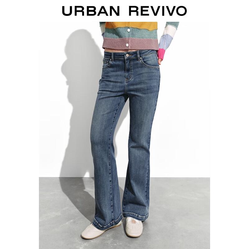 UR Women's Retro Washed Flared Denim Jeans
