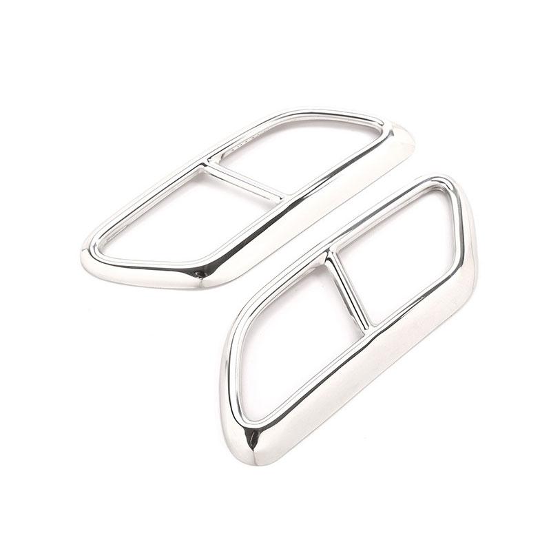 Pentru Volvo XC60 2018 oțel inoxidabil 2 buc argintiu tobe de eșapament mașină țeavă de evacuare capac de protecție