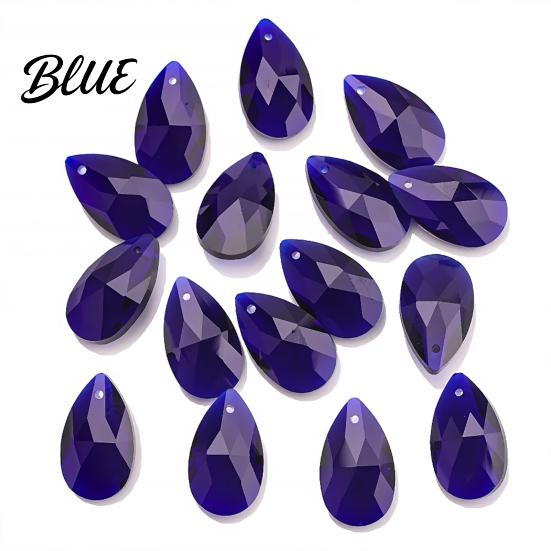 Water Drop Pendant 20Pcs Glass Set 2mm Hole Size Clear