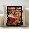 MariaCarey Christmas Song Cushion Household Decoration Linen Sofa Cushion Cover: Skin-Friendly & Breathable
