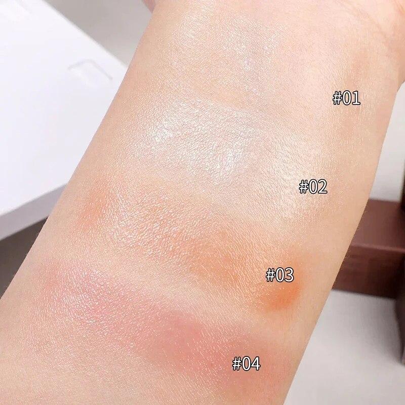 4 Farben Rouge Stick Glitzer Highlight Creme Wasserfest Make Up Gesicht Körper Aufhellung Gesichtskontur Rouge Make-up Kosmetik
