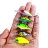 5Pcs Soft Plastic Baits Small Wobbler Fishing Lures Artificial Hard Baits Swimbait Crank Baits with Tackle Box Enduring